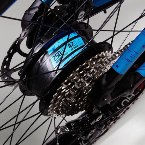 VÉLO VTT ÉLECTRIQUE E-ST 500 V2 NOIR BLEU 27,5" - Image 12