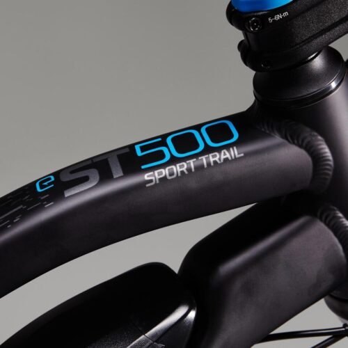 VÉLO VTT ÉLECTRIQUE E-ST 500 V2 NOIR BLEU 27,5" - Image 13