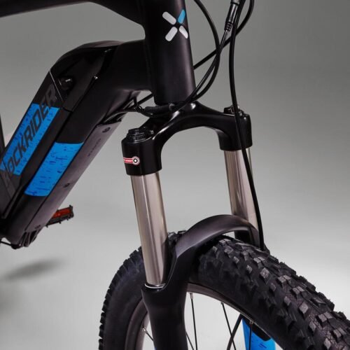 VÉLO VTT ÉLECTRIQUE E-ST 500 V2 NOIR BLEU 27,5" - Image 15