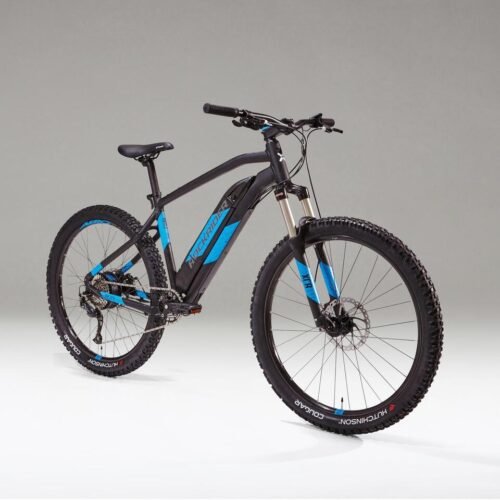 VÉLO VTT ÉLECTRIQUE E-ST 500 V2 NOIR BLEU 27,5" - Image 4