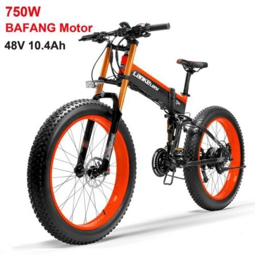 T750plus Vélo électrique à assistance pédale de 26 pouces, batterie 48V 10.4Ah, Moteur Bafang 750W de Haute qualité (rouge)