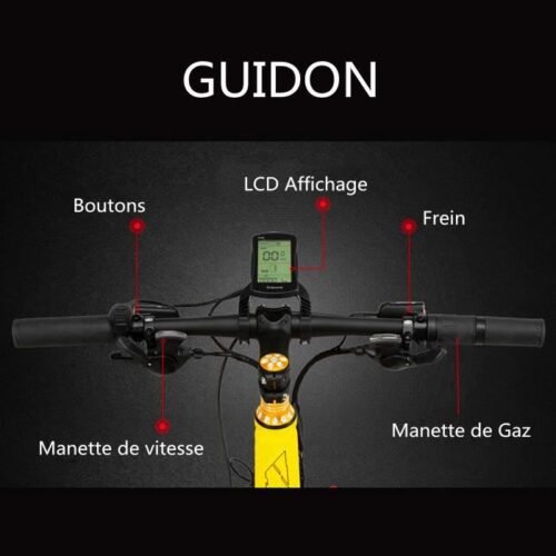 T750plus Vélo électrique à assistance pédale de 26 pouces, batterie 48V 10.4Ah, Moteur Bafang 750W de Haute qualité (rouge) - Image 2