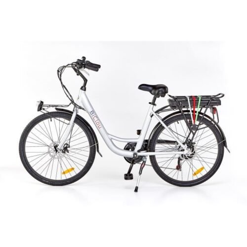 Vélo électrique BiClou Porteur 26 gris : mot. roue arrière 250W batterie 280Wh - roues 26 pouces - autonomie 40km - garanti 3 ans - Image 2
